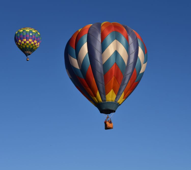 Hot air balloons in the sky